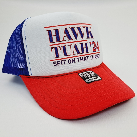 Hawk Tuah '24 Republican Election Foam Trucker Mesh Snapback - Picture 3 of 4